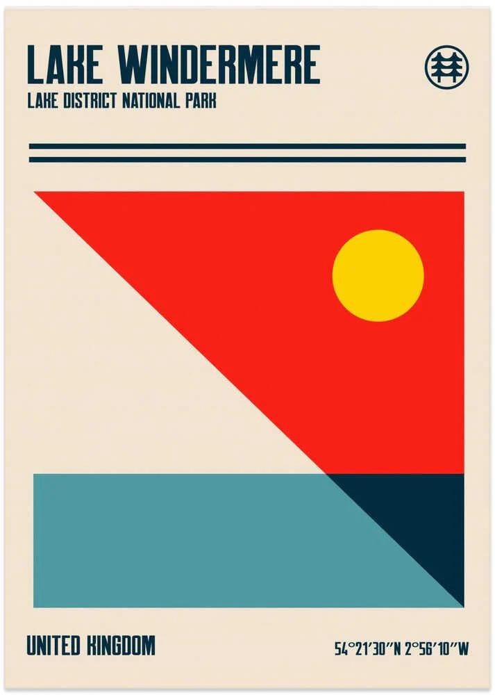 Lake Windermere Lake District National Park Travel Poster by Retrodrome - Image 8