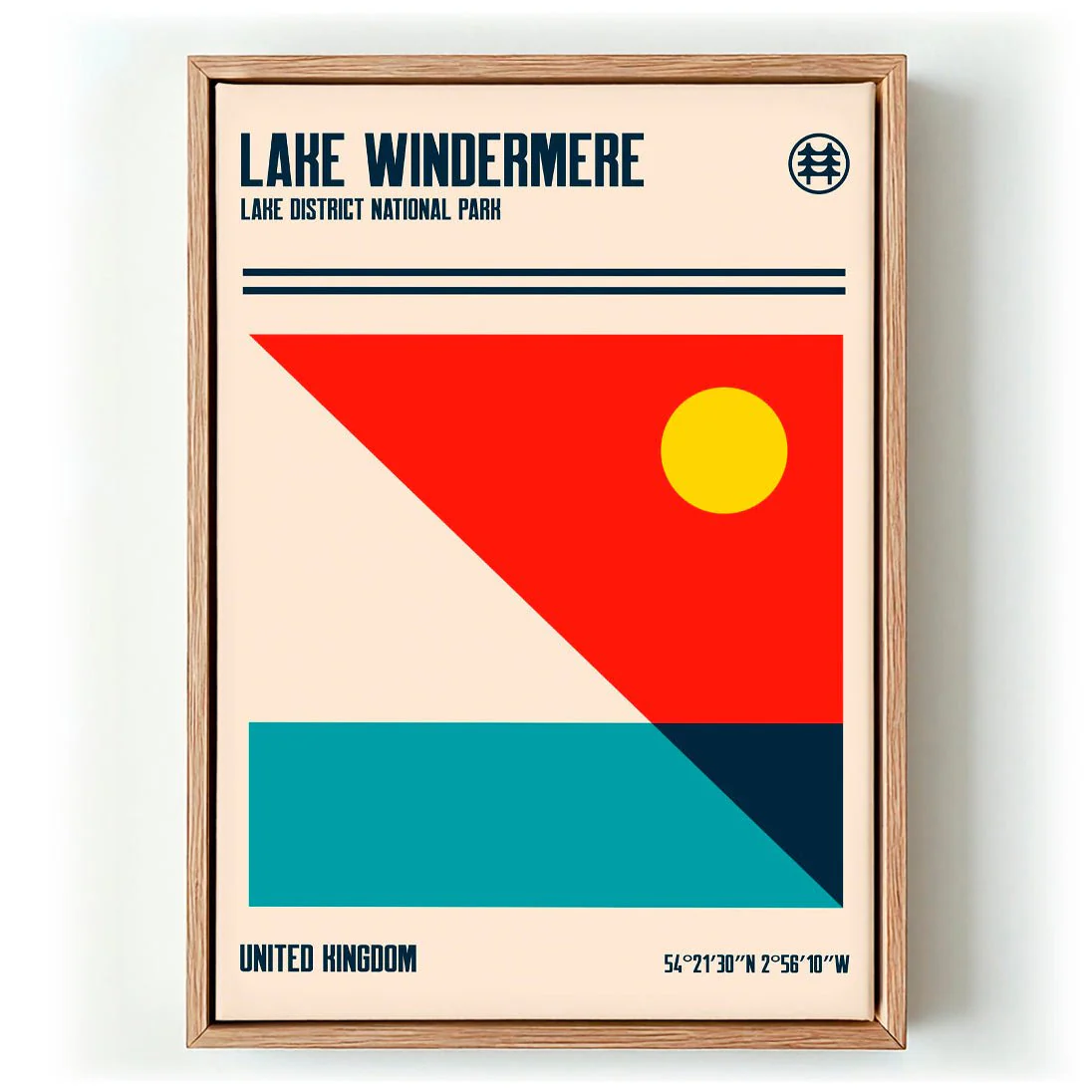 Lake Windermere Lake District National Park Travel Poster by Retrodrome