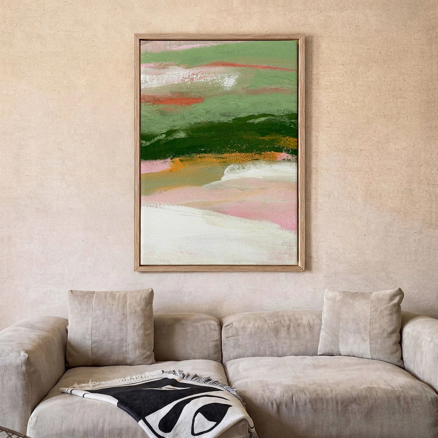 Landscape With Green, Gold and Pink by Janel Bragg - Image 2