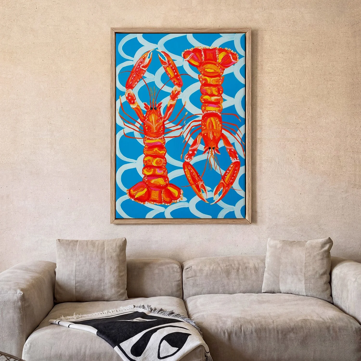 Langoustines On Blue by Alice Straker - Image 2