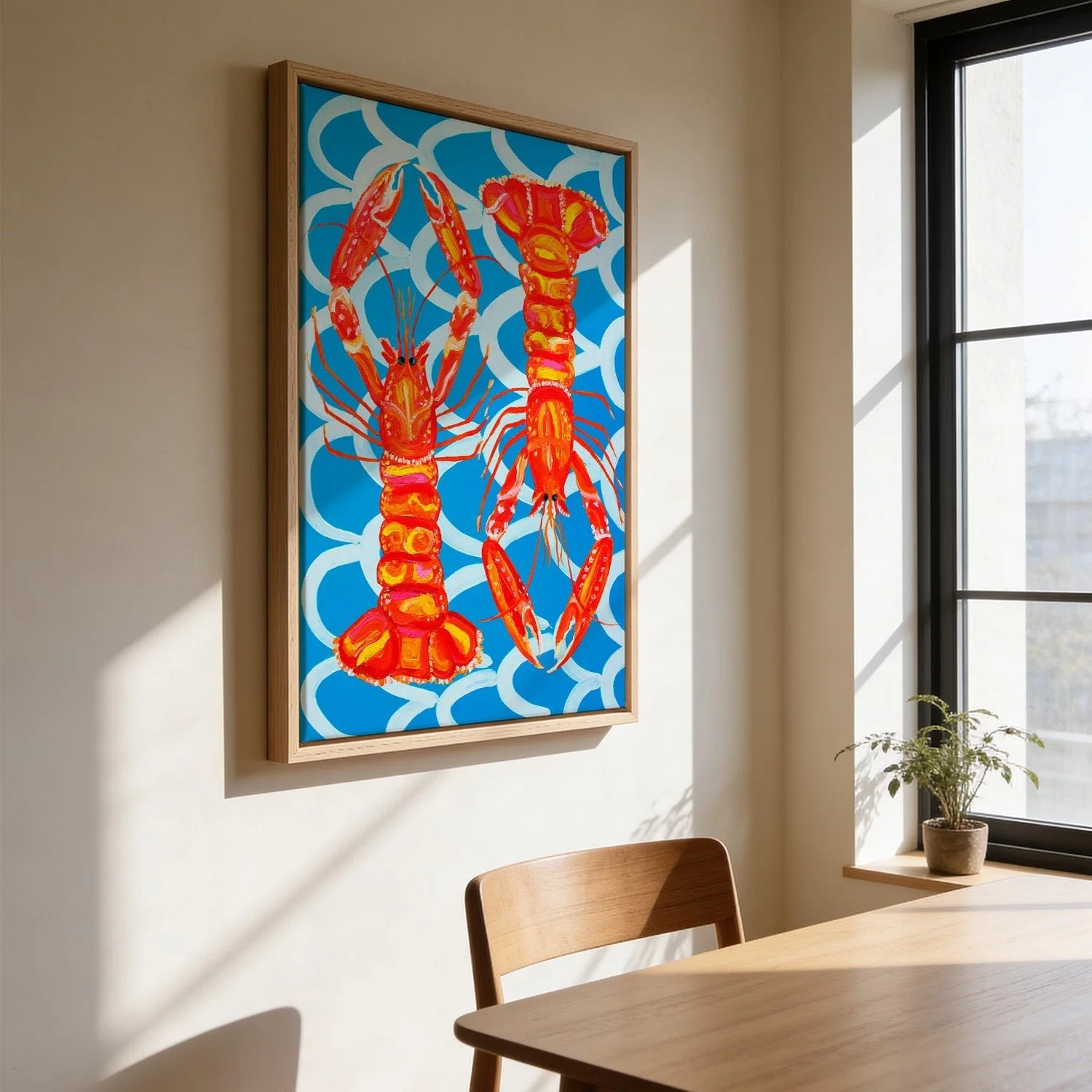 Langoustines On Blue by Alice Straker - Image 3