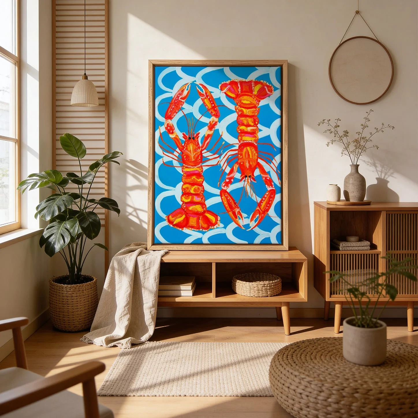 Langoustines On Blue by Alice Straker - Image 4