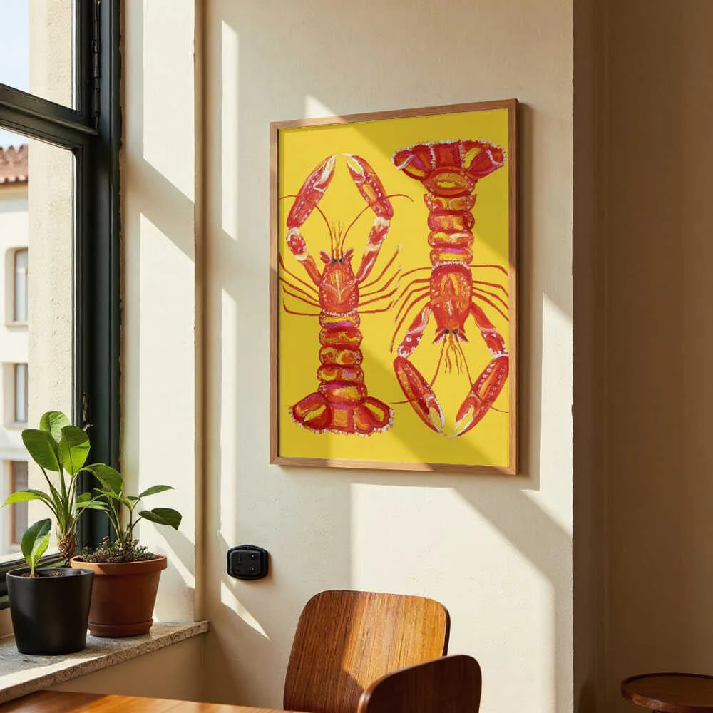 Langoustines On Yellow by Alice Straker - Image 4