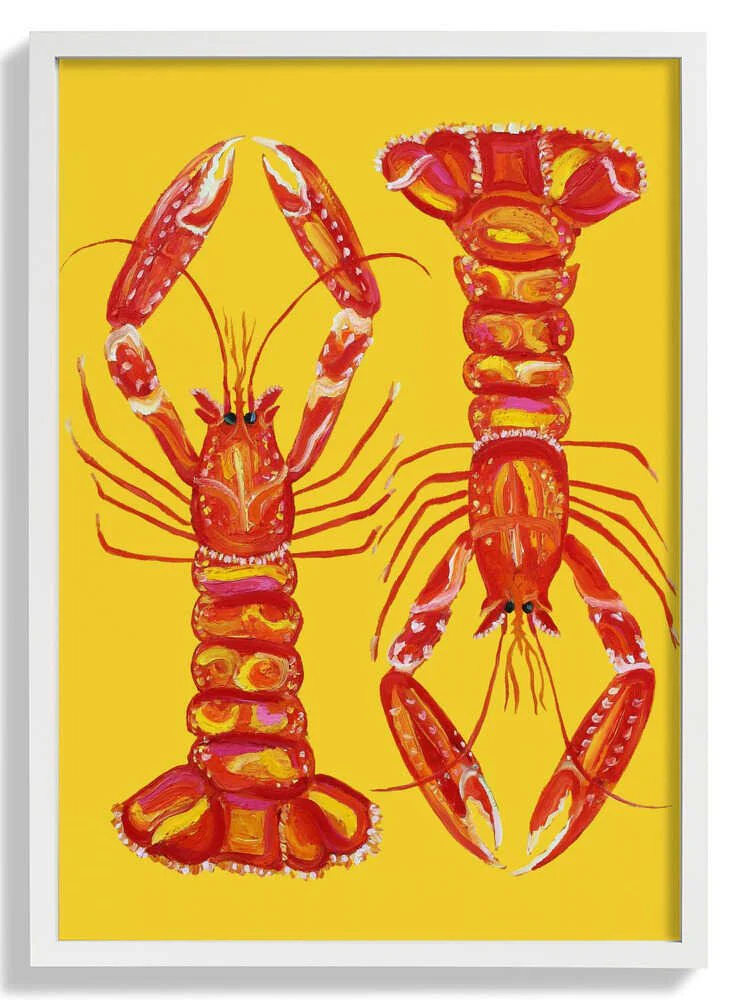 Langoustines On Yellow by Alice Straker - Image 5