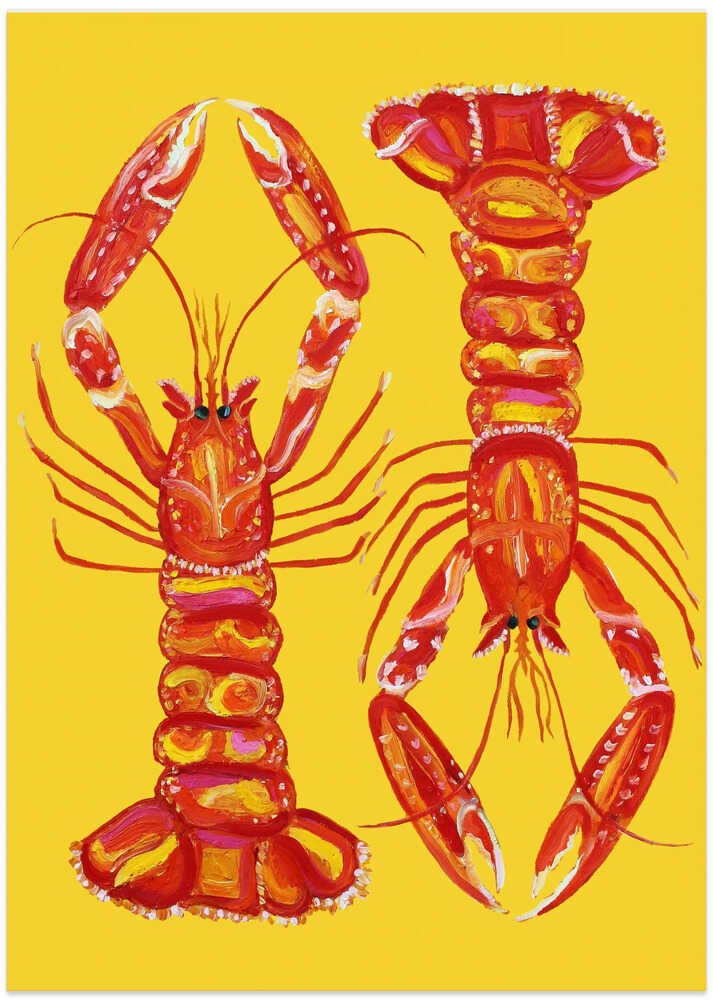 Langoustines On Yellow by Alice Straker - Image 8