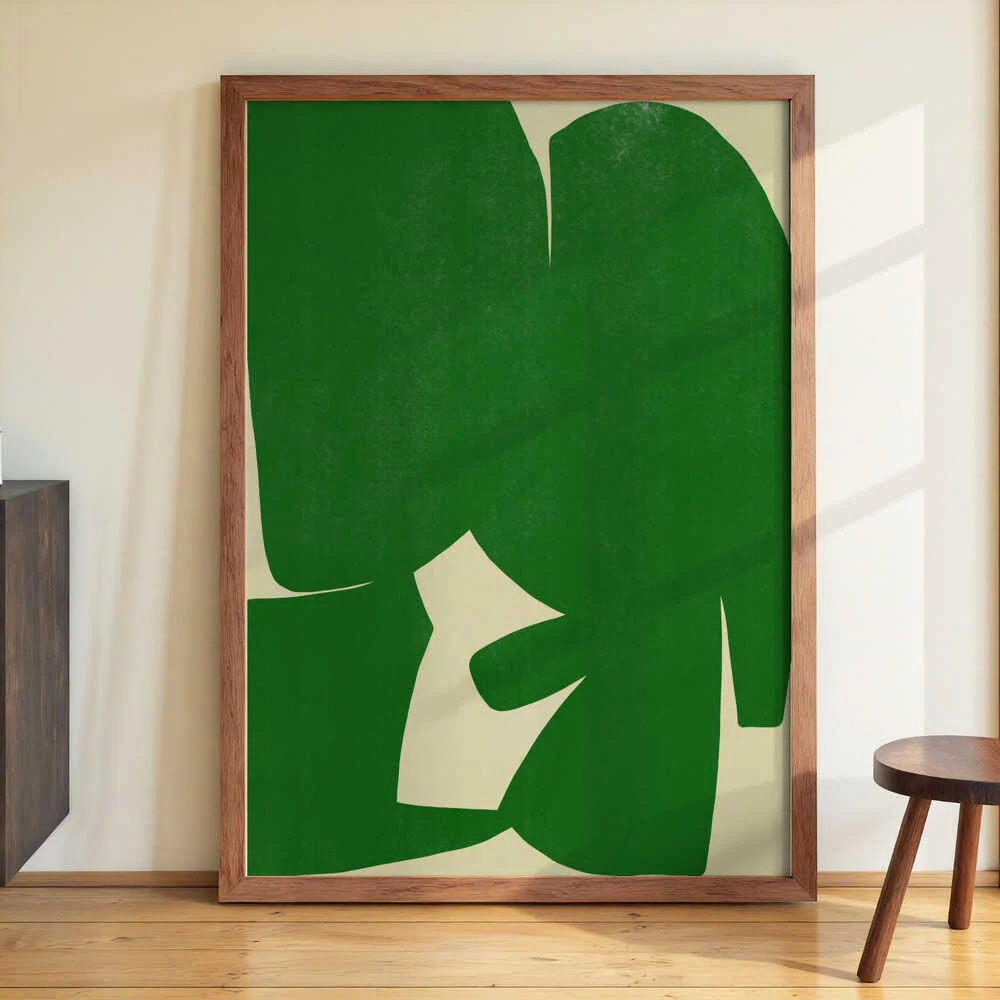 Large Abstract Cut Out In Green by Little Dean - Image 3