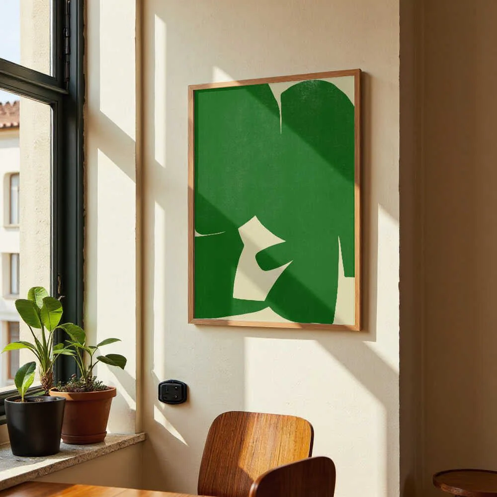 Large Abstract Cut Out In Green by Little Dean - Image 4
