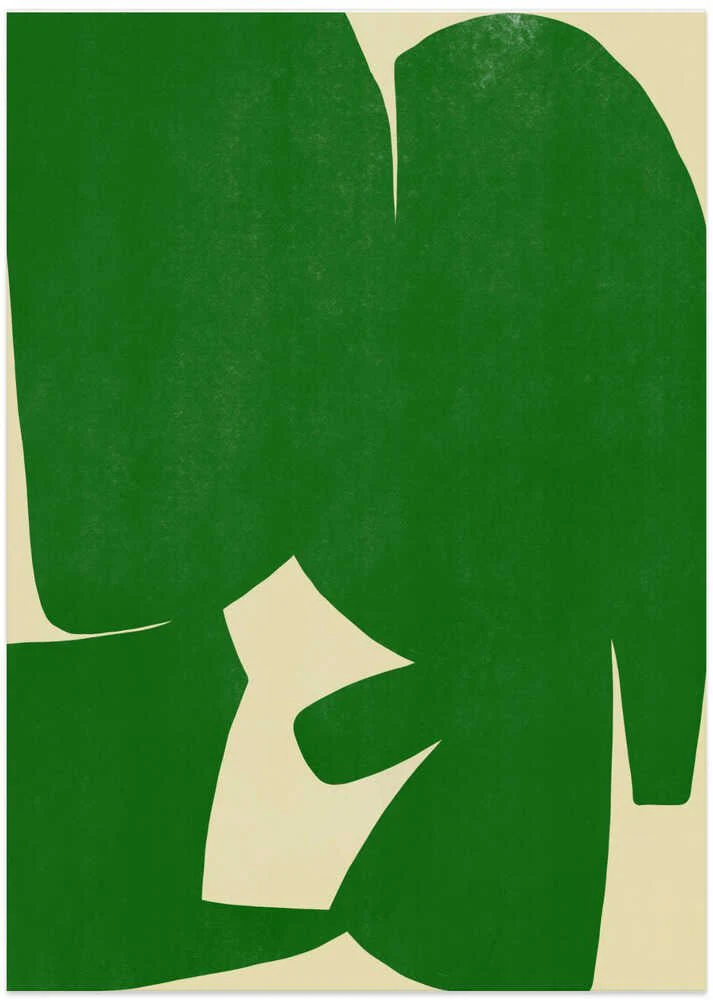Large Abstract Cut Out In Green by Little Dean - Image 8