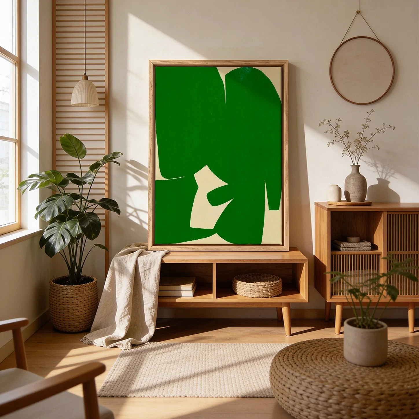 Large Abstract Cut Out In Green by Little Dean - Image 4