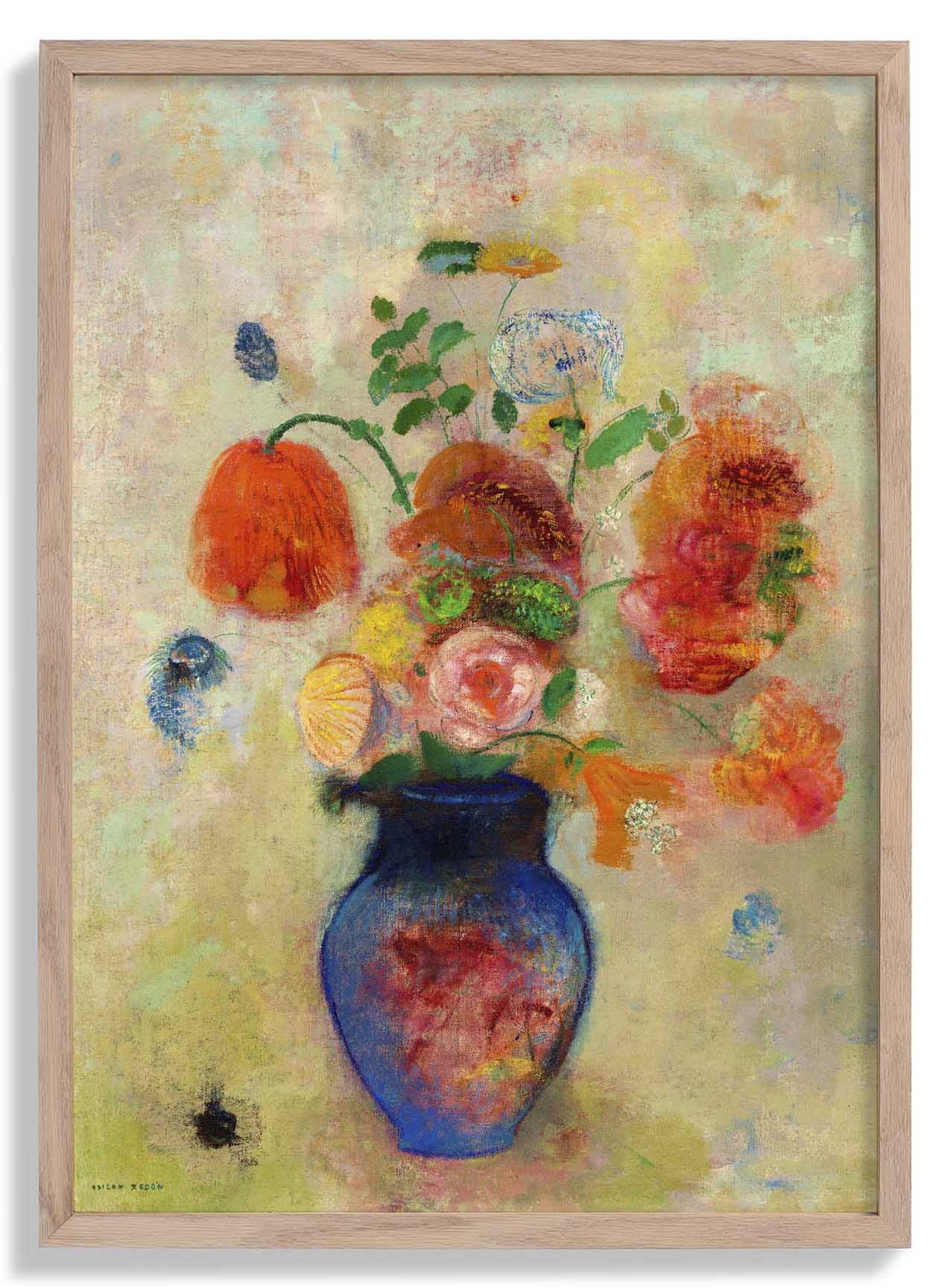 Large Vase with Flowers Painting by Odilon Redon