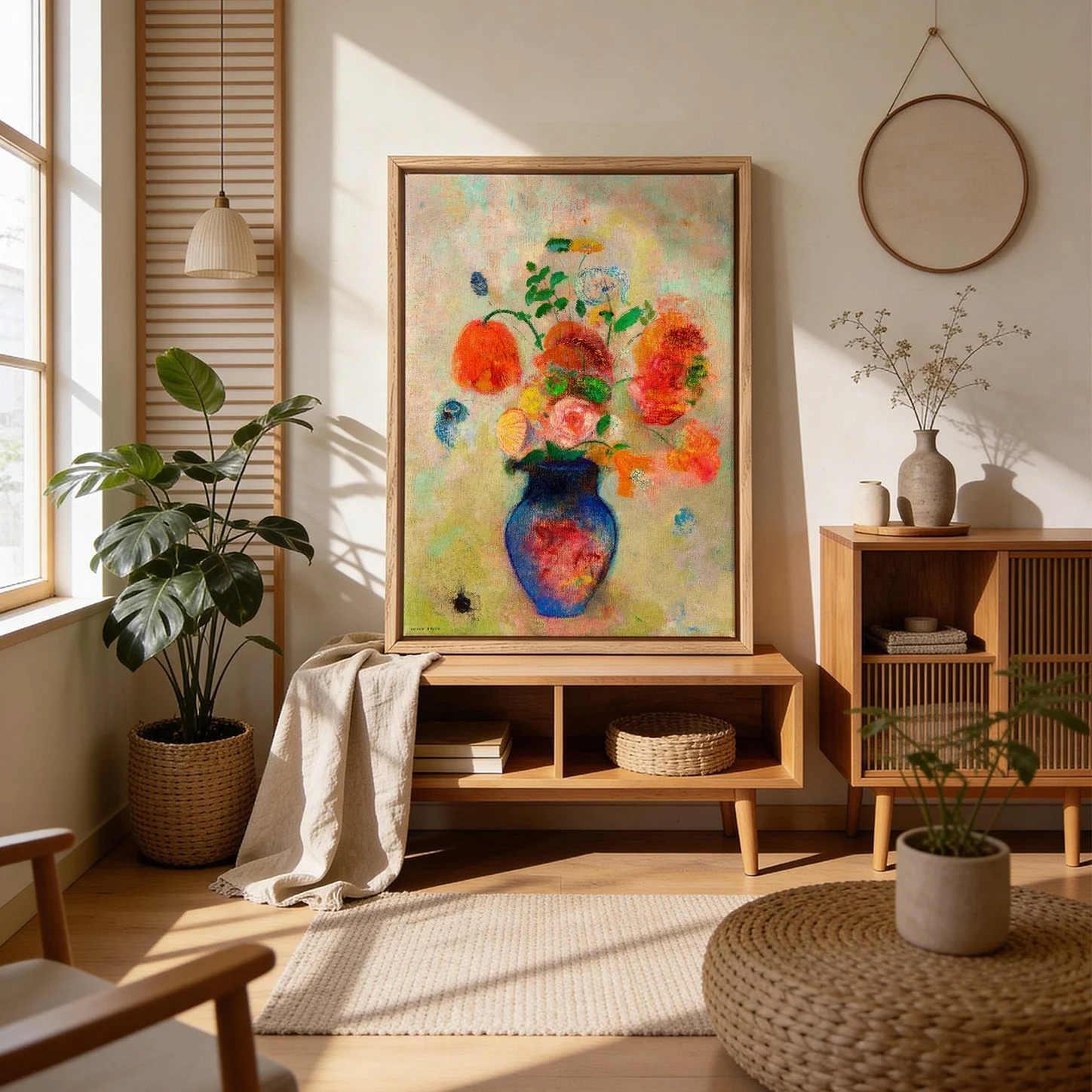 Large Vase with Flowers Painting by Odilon Redon - Image 4