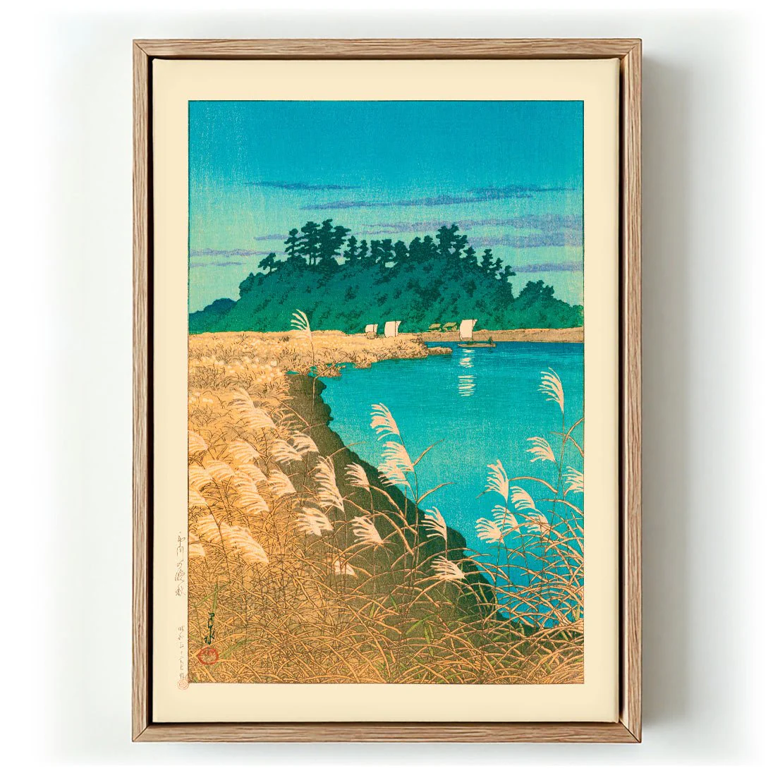 Late Autumn in Ichikawa Art Print by Hasui