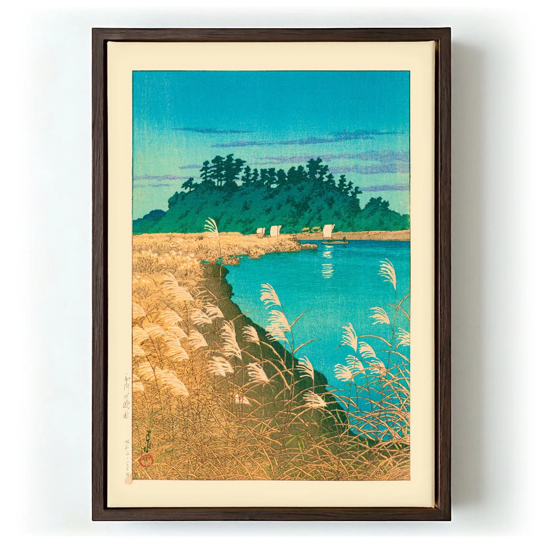 Late Autumn in Ichikawa Art Print by Hasui - Image 5