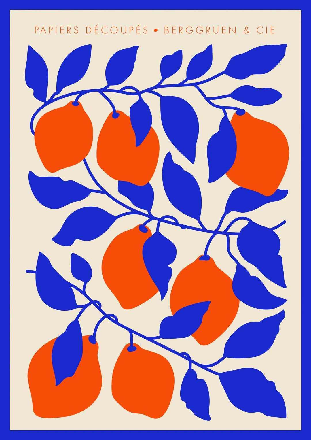 Lemons Blue Orange Papiers Découpés Art Exhibition - Image 8
