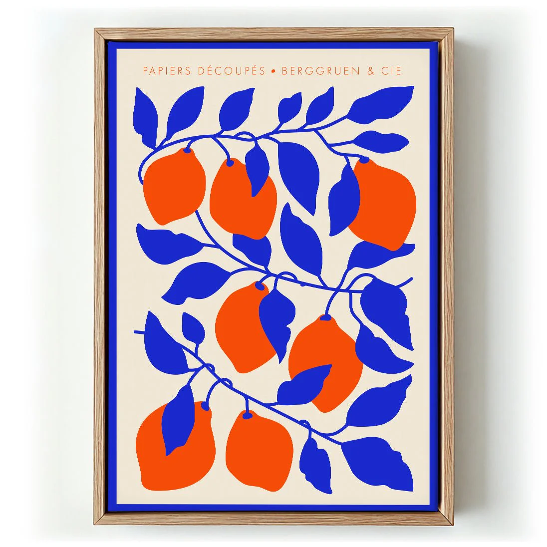 Lemons Blue Orange Papiers Découpés Art Exhibition
