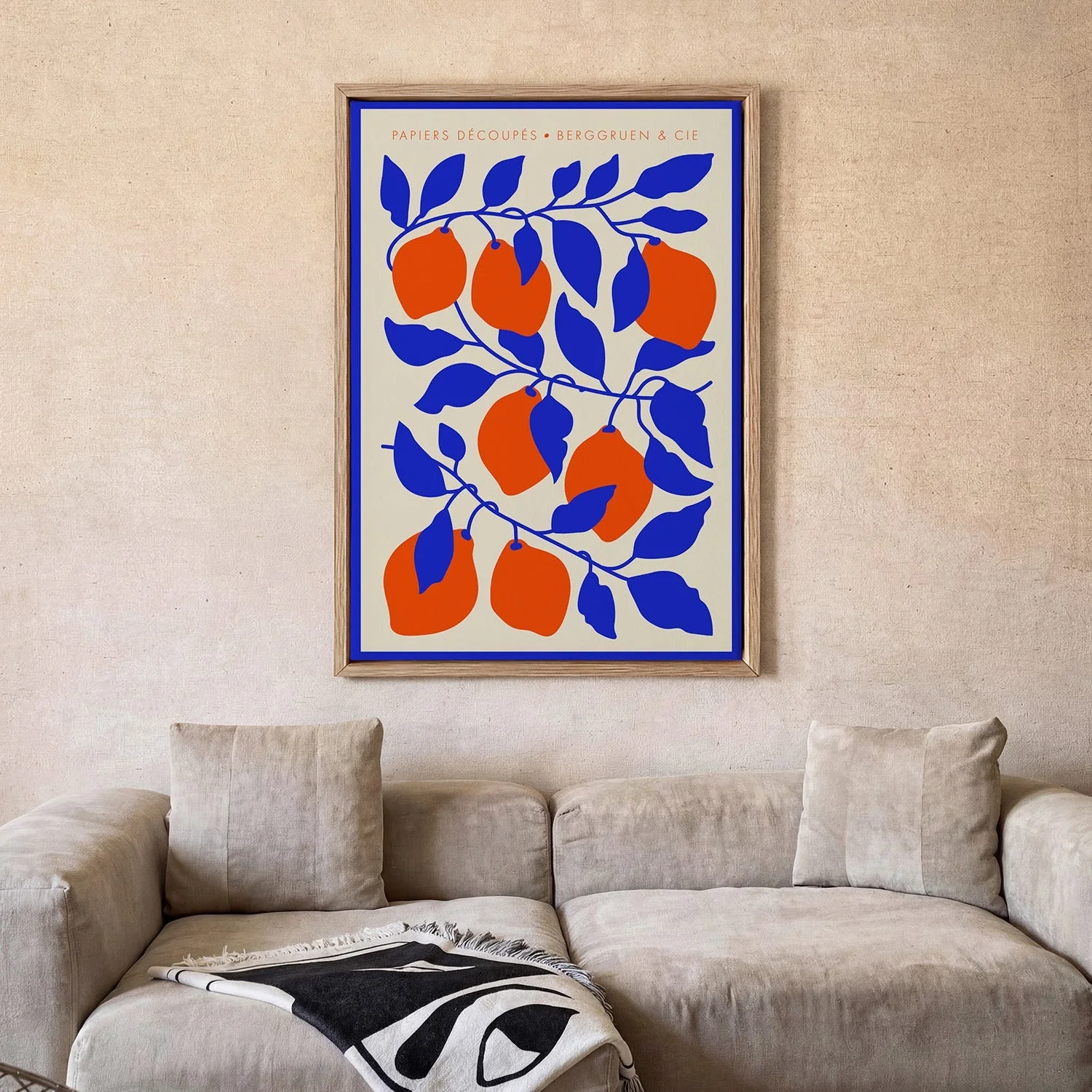 Lemons Blue Orange Papiers Découpés Art Exhibition - Image 2