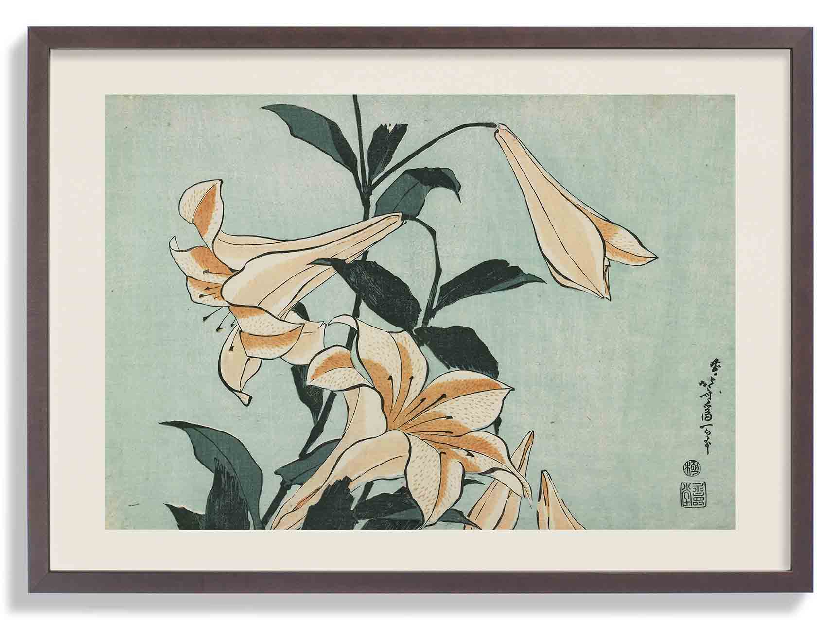 Lilies by Katsushika Hokusai - Image 6