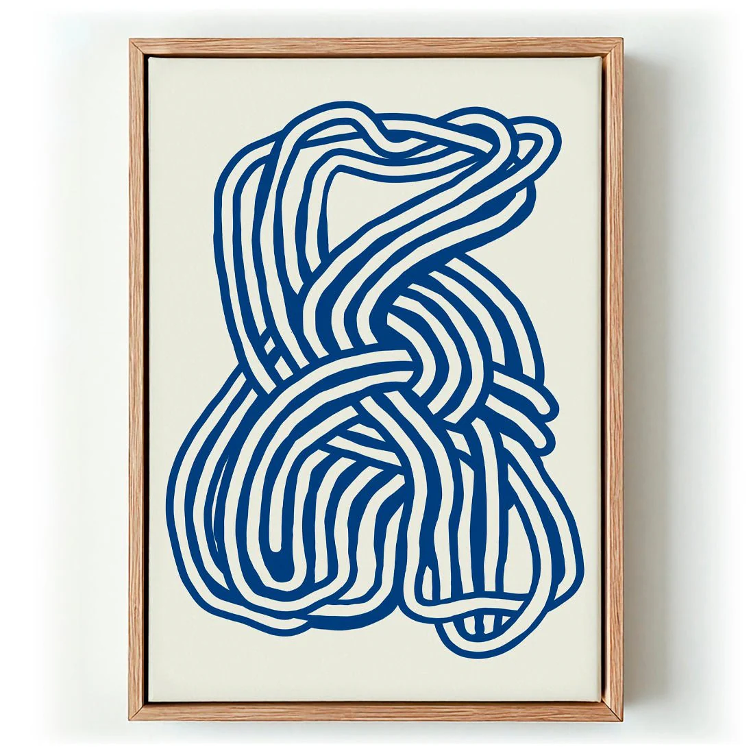 Line art organic shape in blue 02 by Little Dean