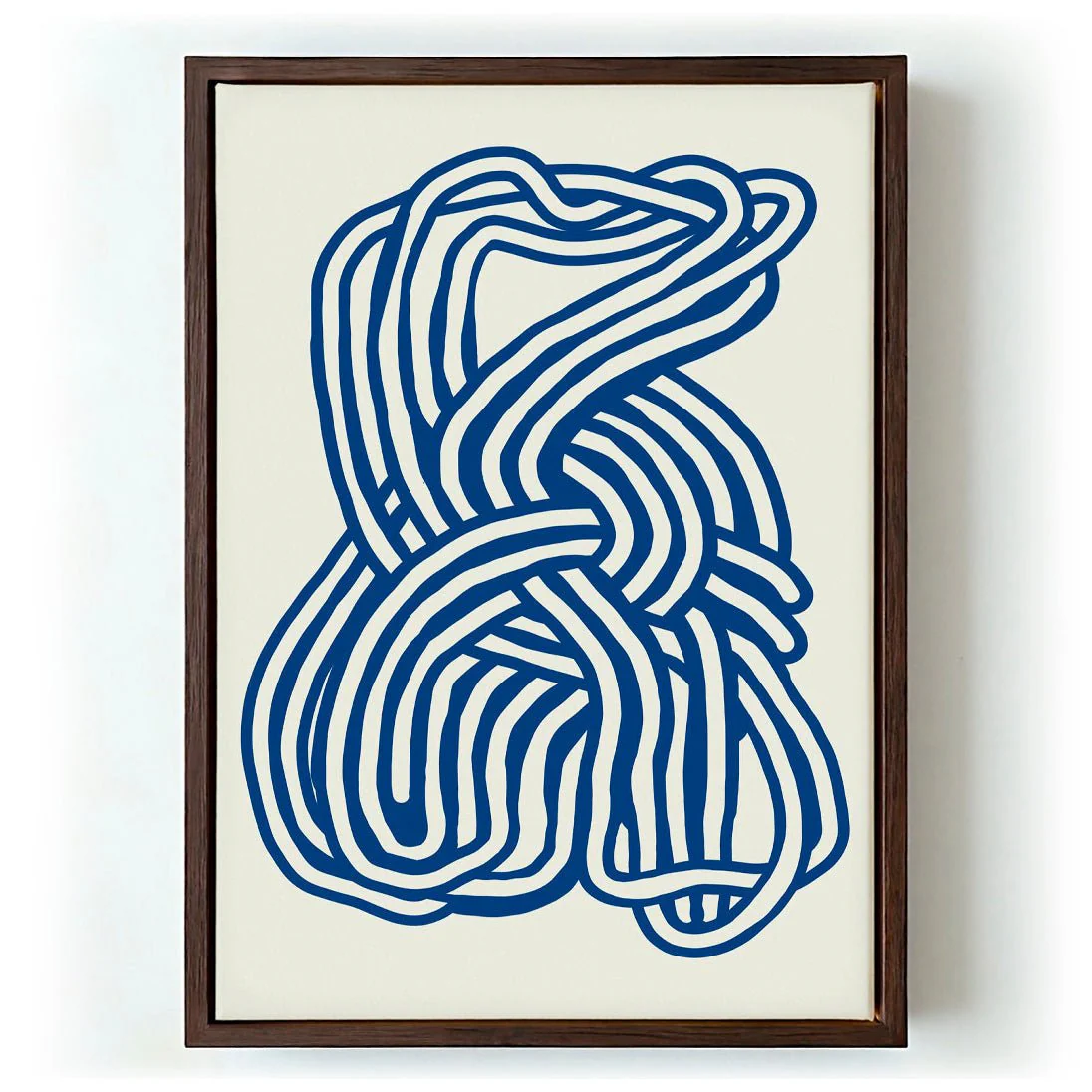 Line art organic shape in blue 02 by Little Dean - Image 6