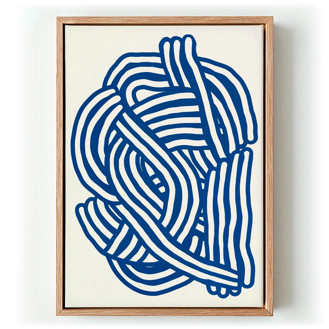 Line art organic shape in blue by Little Dean