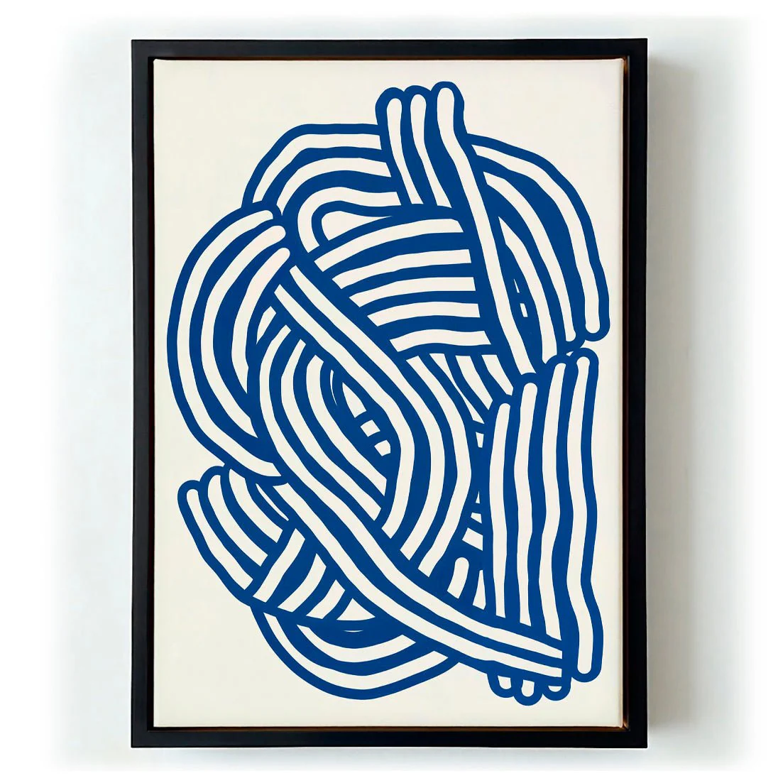 Line art organic shape in blue by Little Dean - Image 5
