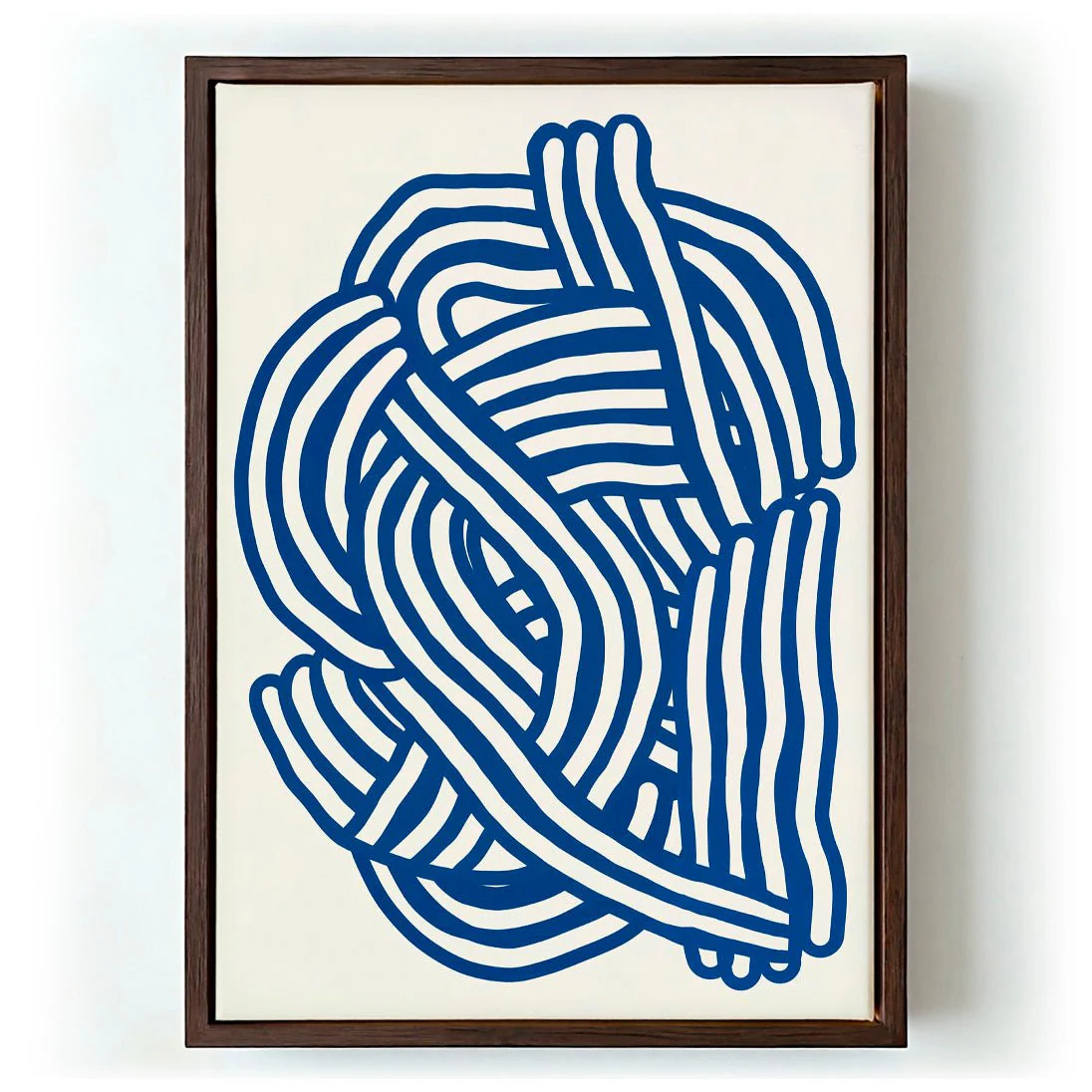 Line art organic shape in blue by Little Dean - Image 6