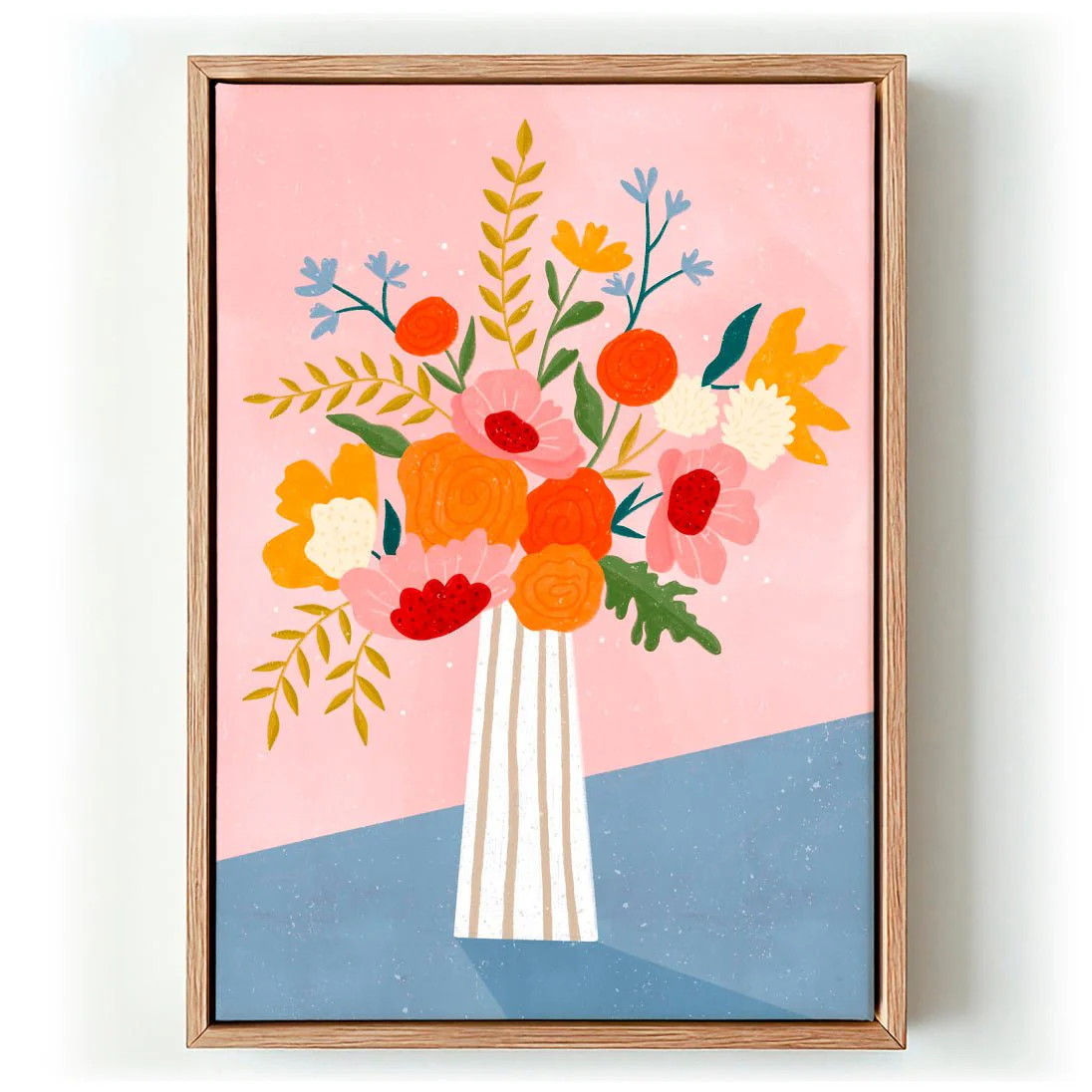 Line Vase with Flowers by Bea Müller