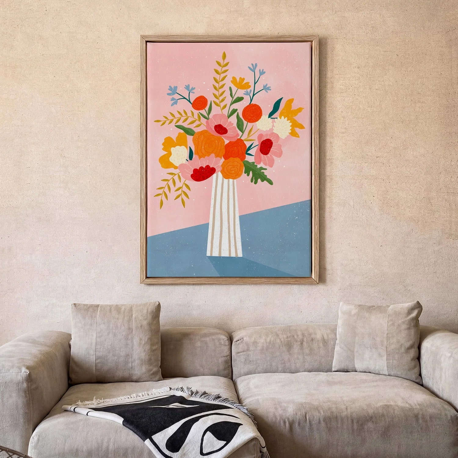 Line Vase with Flowers by Bea Müller - Image 2