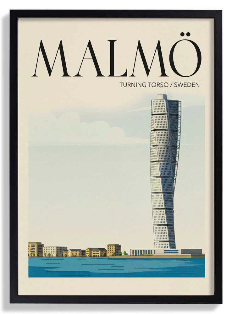 Malmö Travel Poster by Andreas Magnusson - Image 6