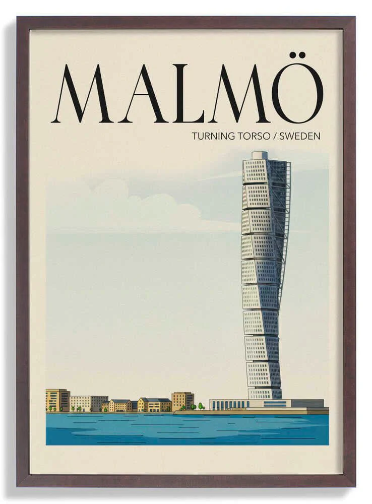Malmö Travel Poster by Andreas Magnusson - Image 7