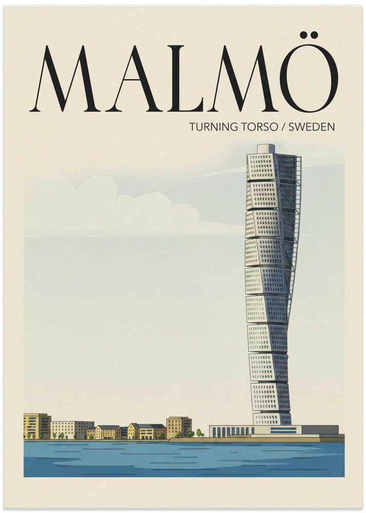 Malmö Travel Poster by Andreas Magnusson - Image 8