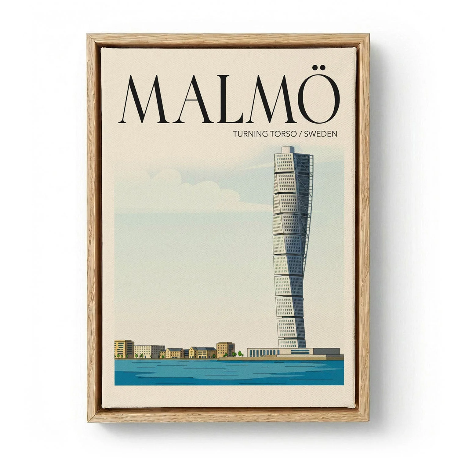 Malmö Travel Poster by Andreas Magnusson