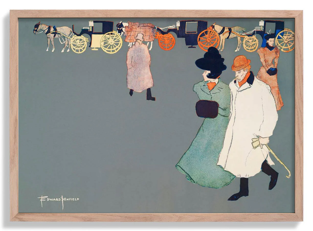 Man and Woman on Street by Edward Penfield
