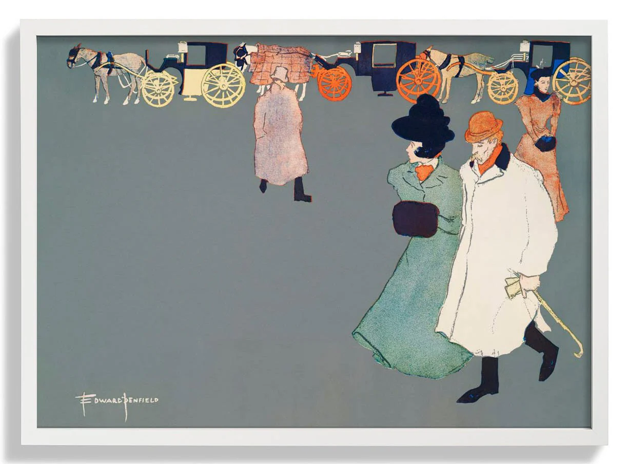 Man and Woman on Street by Edward Penfield - Image 5