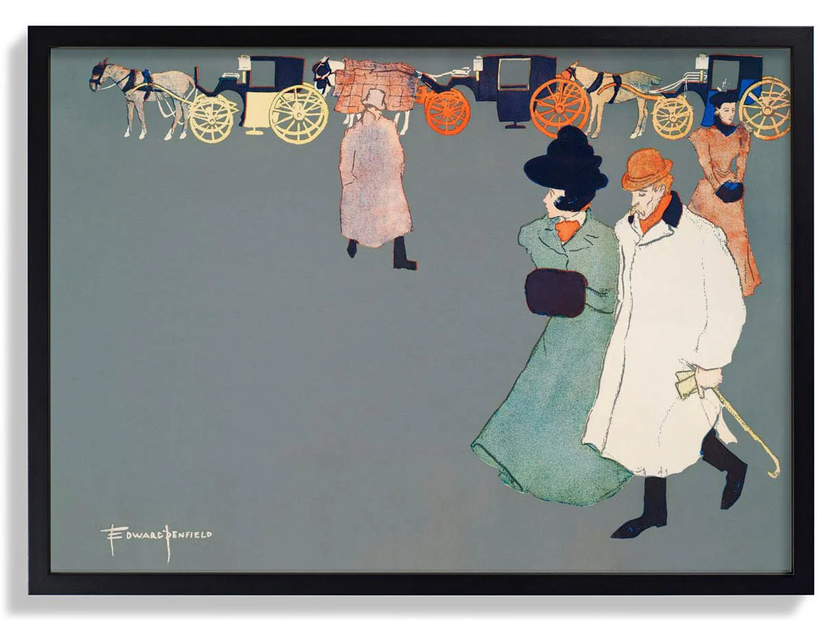 Man and Woman on Street by Edward Penfield - Image 6