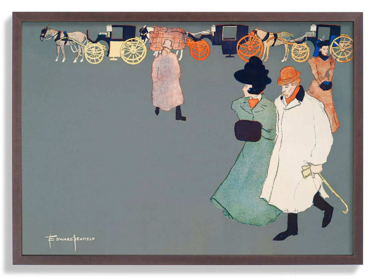 Man and Woman on Street by Edward Penfield - Image 7