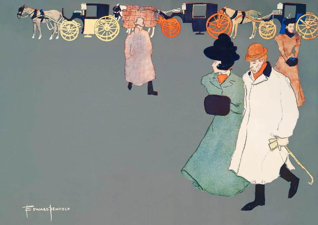 Man and Woman on Street by Edward Penfield - Image 8