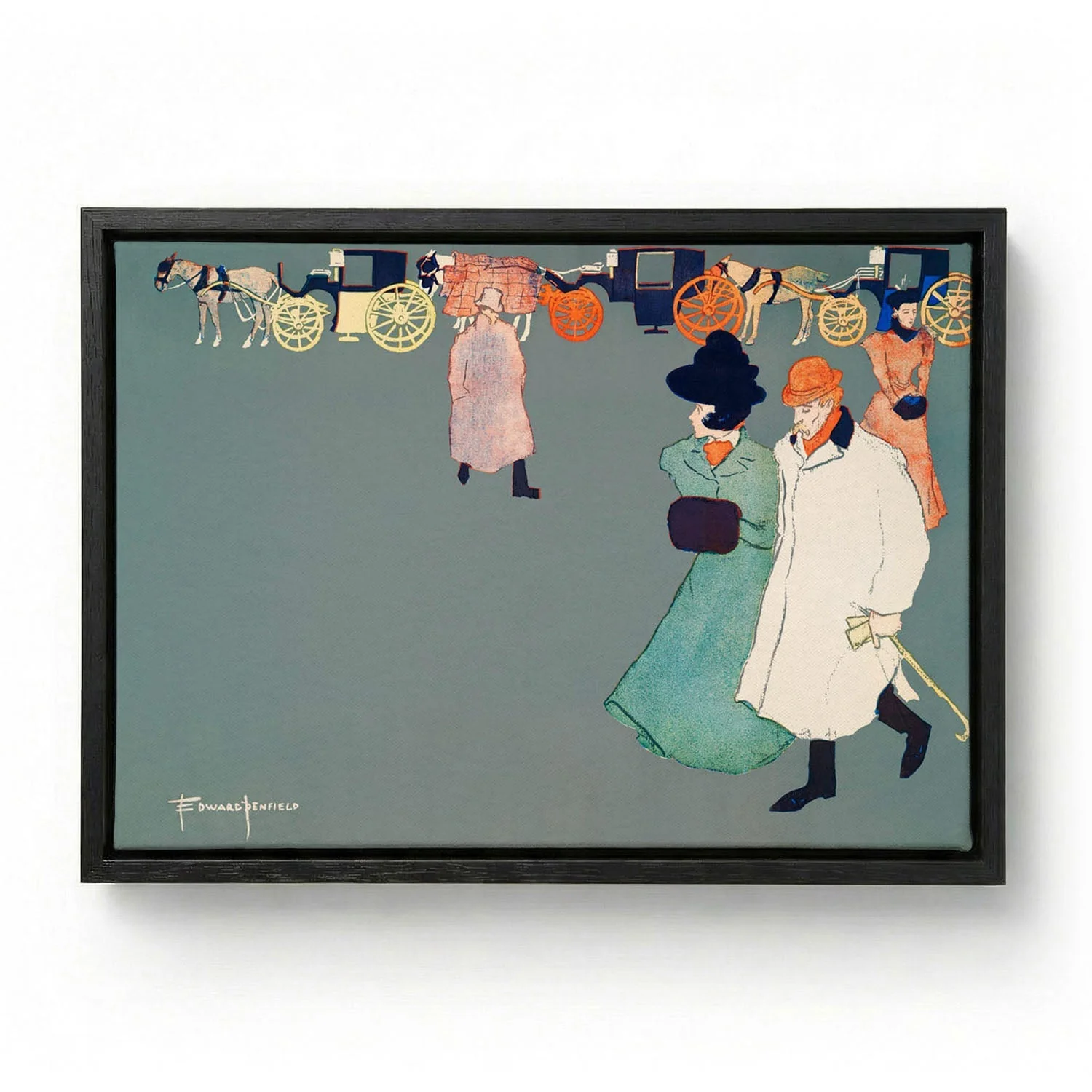 Man and Woman on Street by Edward Penfield - Image 5