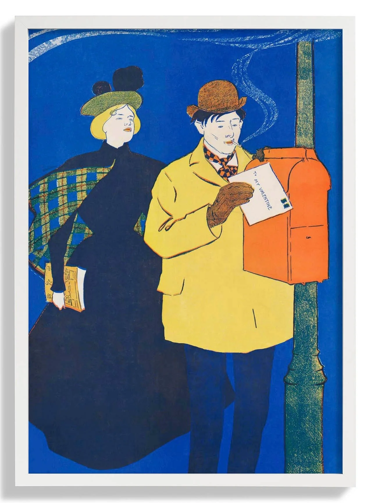 Man and Woman Sending Letter by Edward Penfield - Image 5