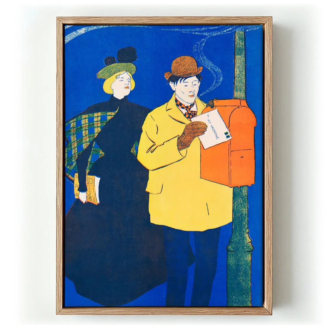 Man and Woman Sending Letter by Edward Penfield
