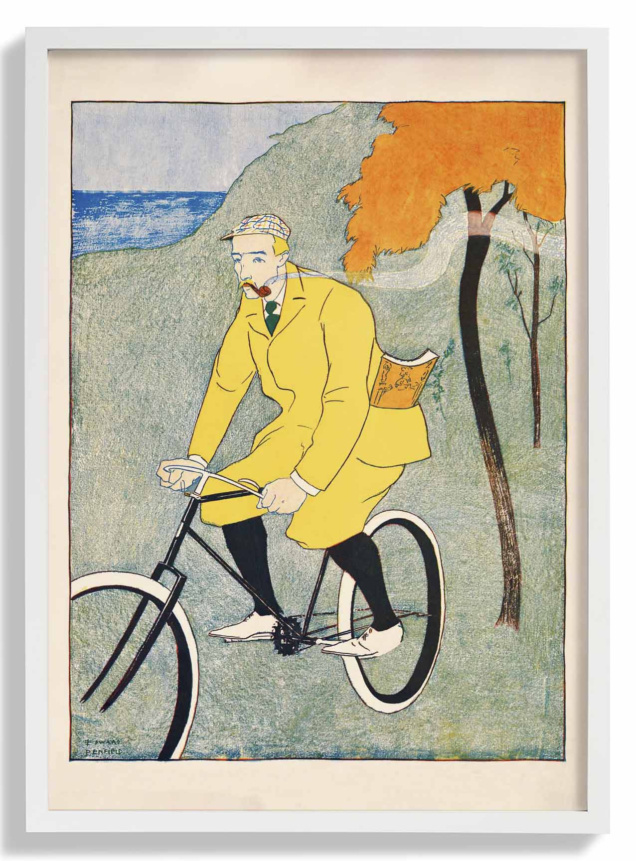 Man Riding Bicycle by Edward Penfield - Image 5
