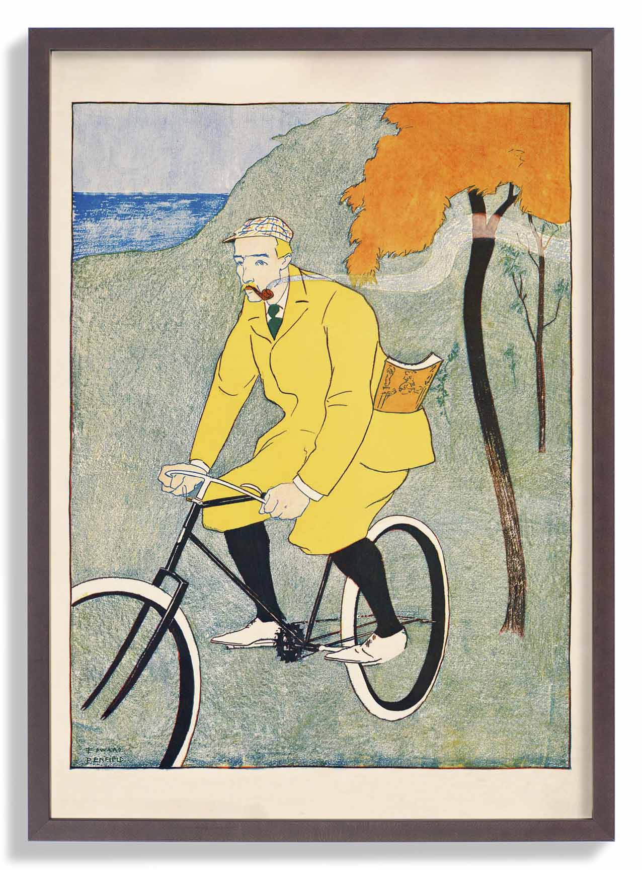 Man Riding Bicycle by Edward Penfield - Image 7