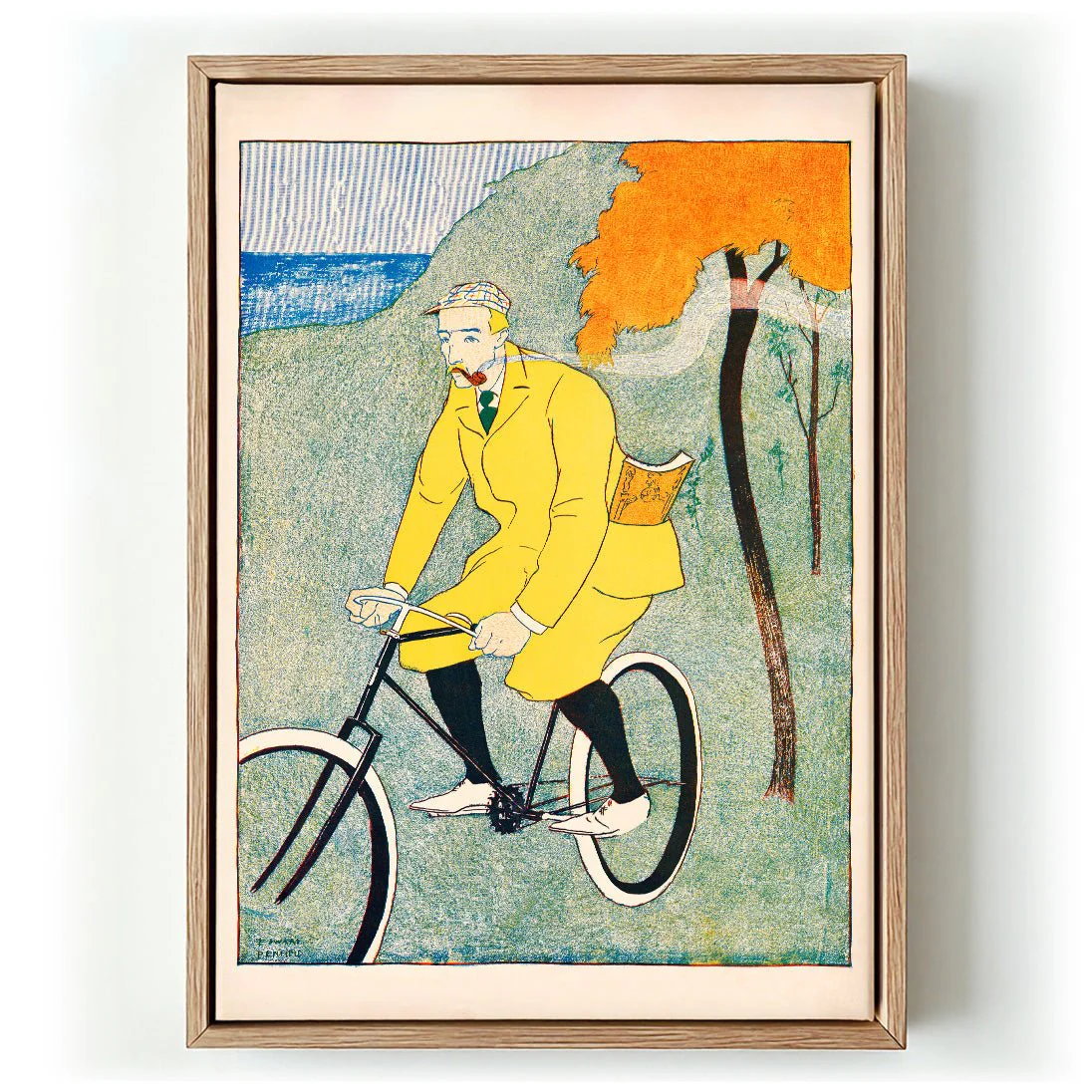 Man Riding Bicycle by Edward Penfield