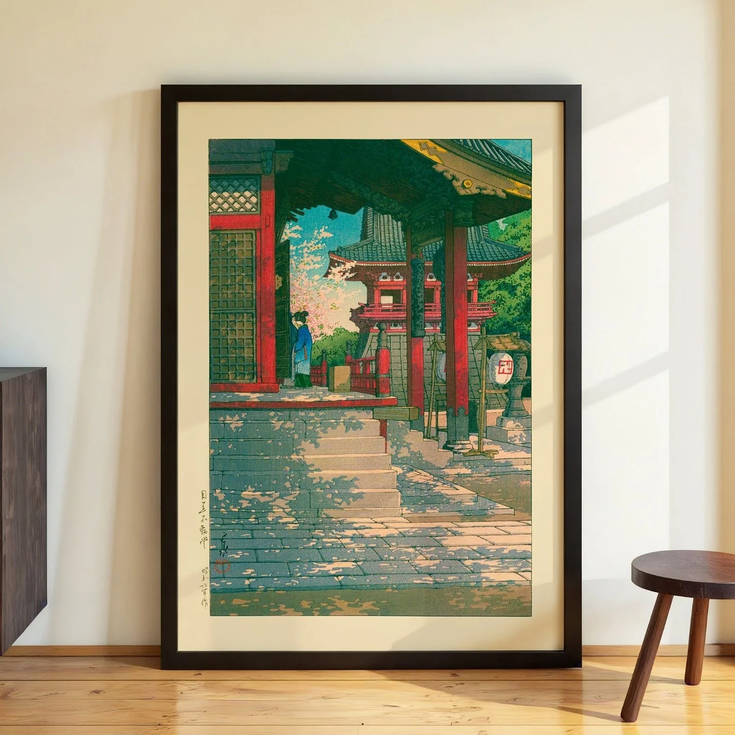 Meguro Fudo Temple Art Print by Hasui - Image 2