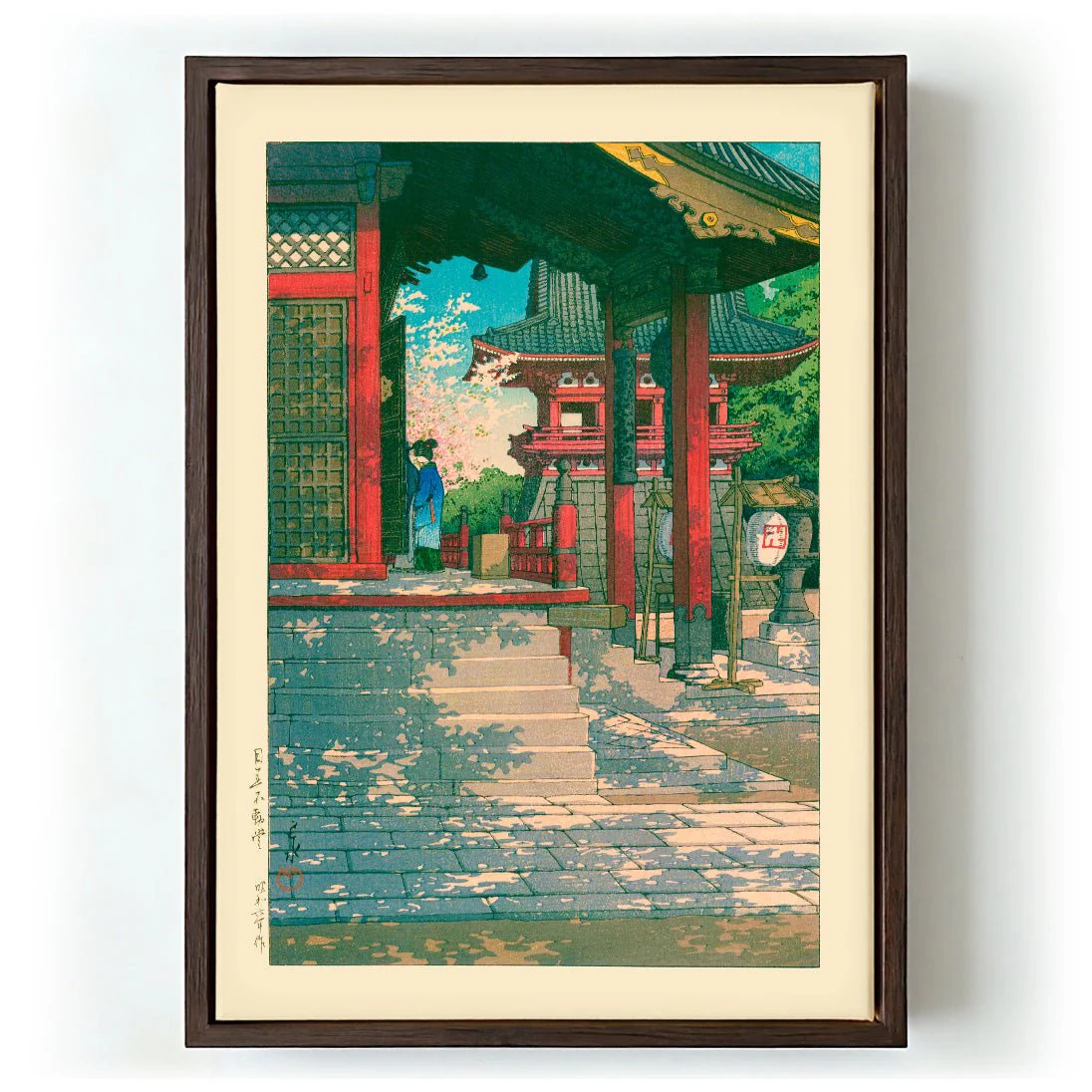 Meguro Fudo Temple Art Print by Hasui - Image 5