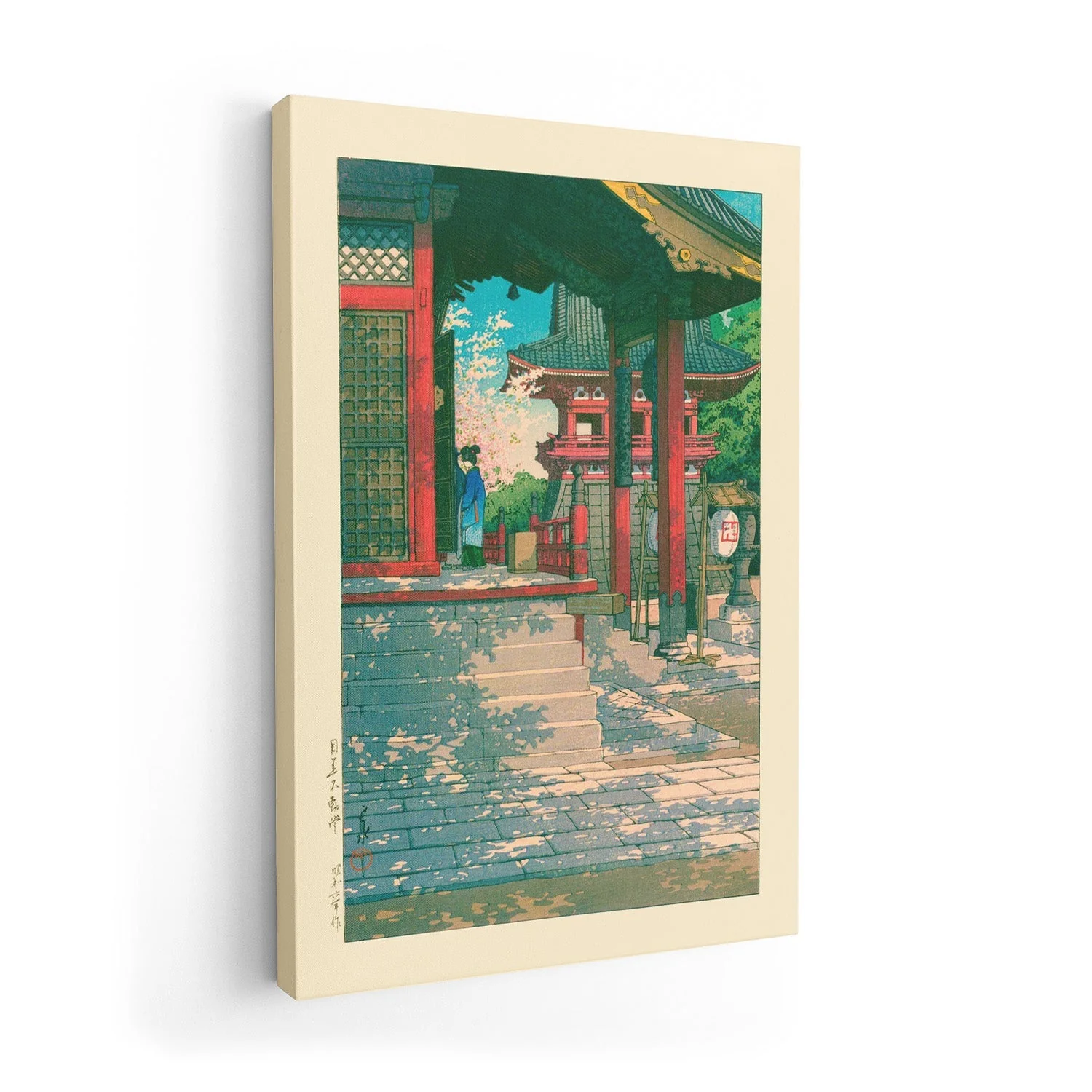 Meguro Fudo Temple Art Print by Hasui - Image 7