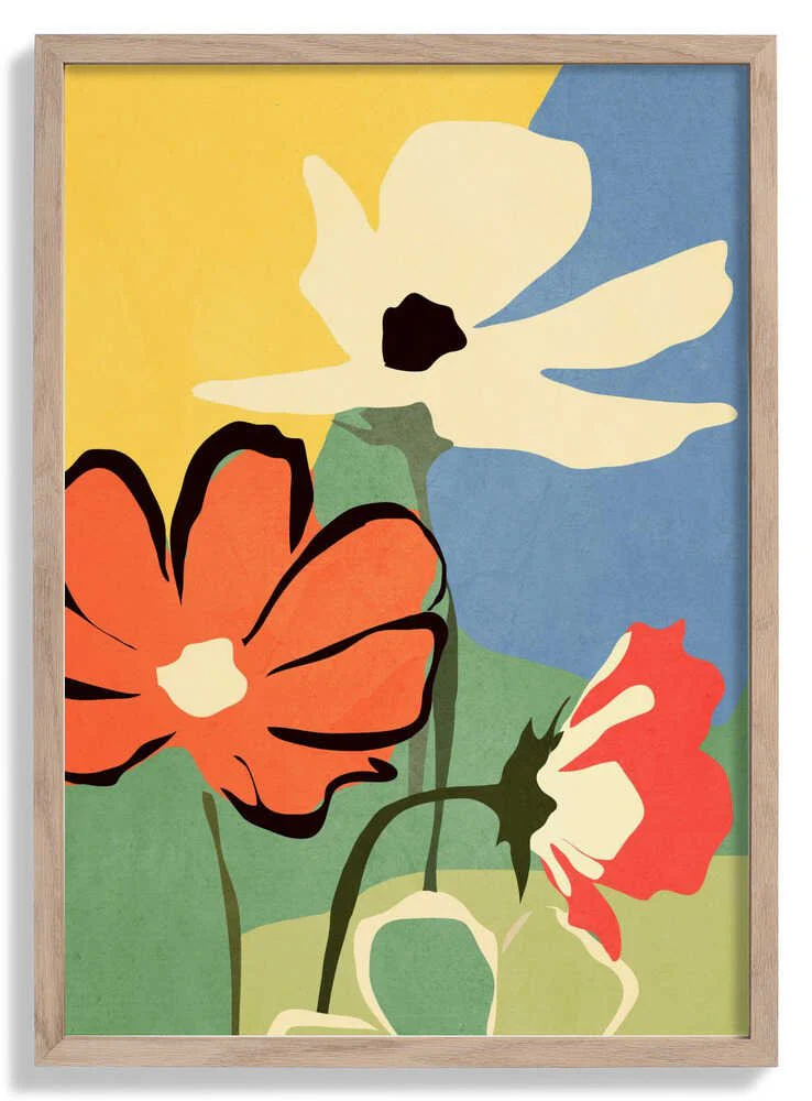 Modern Abstract Art Flowers by ThingDesign