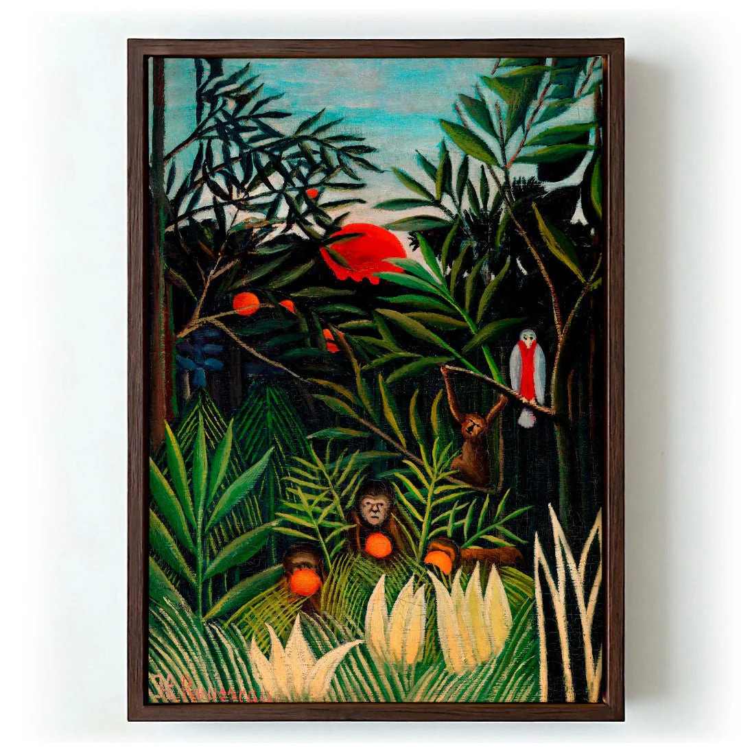 Monkeys and Parrot by Rousseau Art Print - Image 6