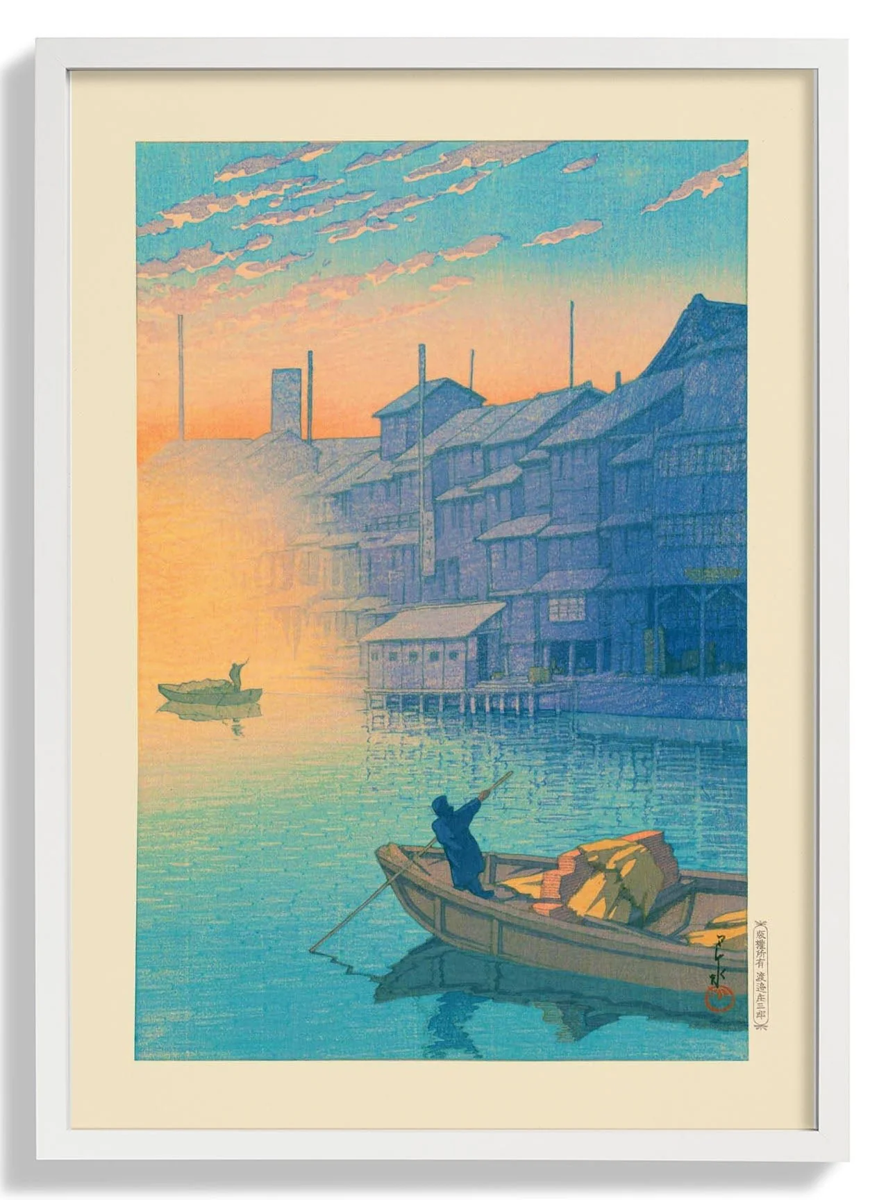 Morning at Dotonbori in Osaka by Hasui - Image 4