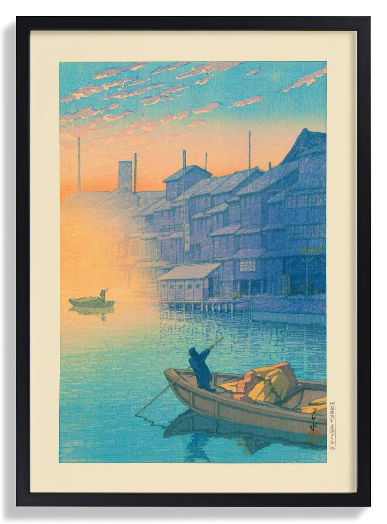 Morning at Dotonbori in Osaka by Hasui - Image 5